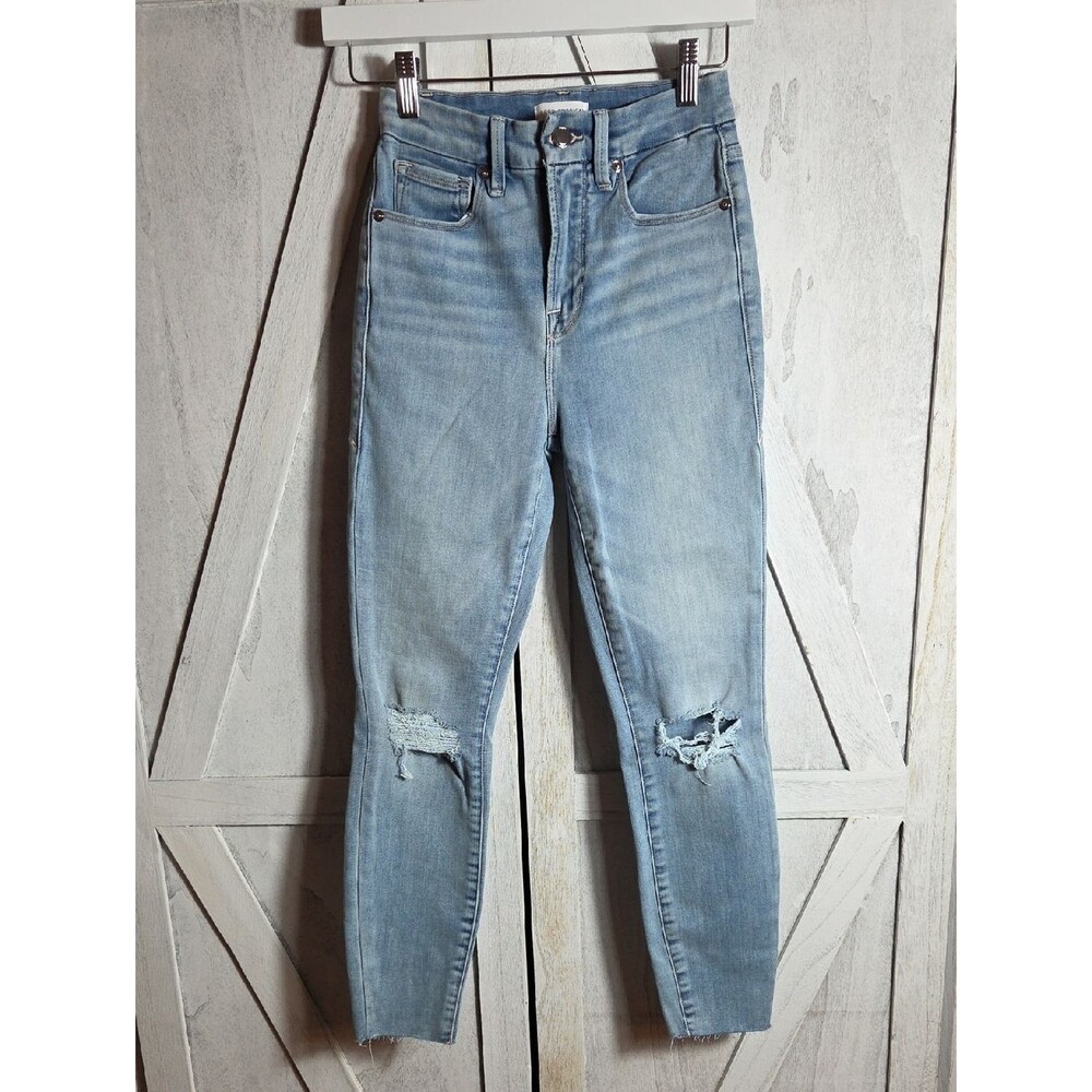 Good American Distressed Skinny Jeans Size 0
